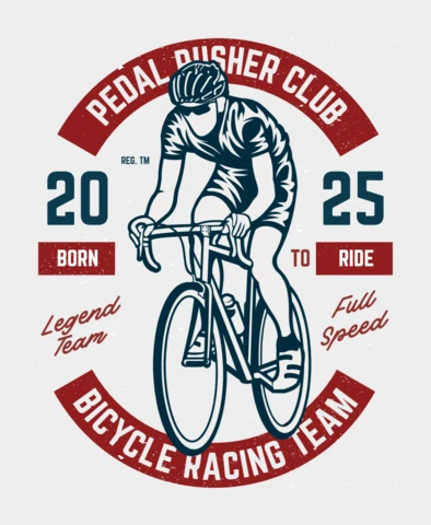 Bicycle Racing Team T-Shirt Design Template