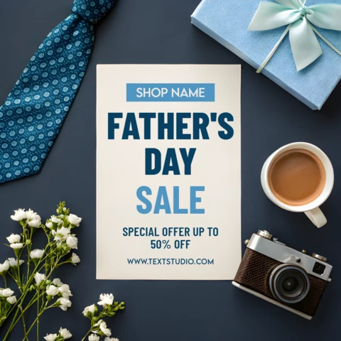 Elegant Father's Day Sale Design Template for Stylish Promotions