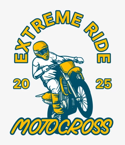 Extreme Ride Motocross Poster Design Template