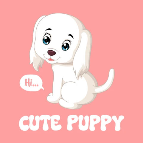 Editable Cute Puppy Design Template for Kids Entertainment