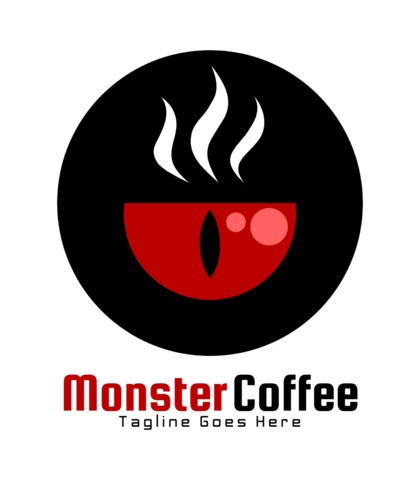 Monster Coffee Logo Design Template