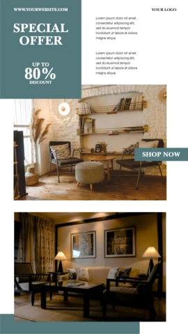 Modern Two-Tone Advertising Instagram Story Post Design Template