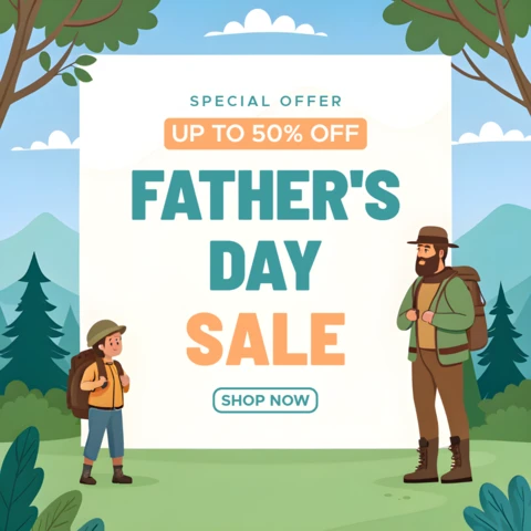 Father's Day Sale Design Template for Adventurous Dads