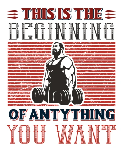 Modelo de design de motivação fitness em negrito para merchandising de crescimento pessoal