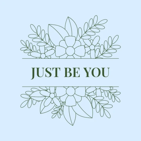 Plantilla de diseño de post de instagram Just be you