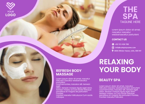 Relaxing Spa Template Design for Body Massage Promotions