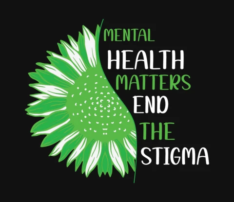 End The Stigma Mental Health T-Shirt Design