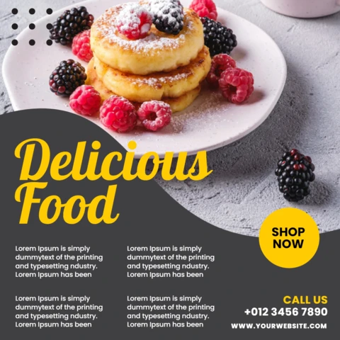 Impactful Ad Restaurant Instagram Story Post Design Template