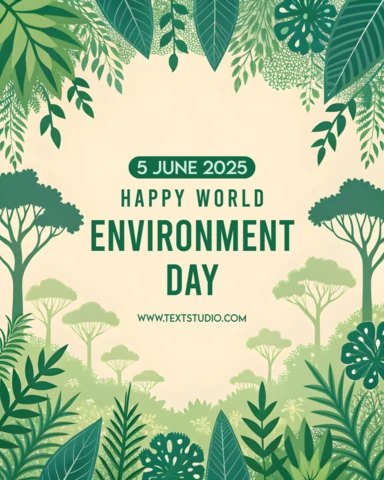Design de floresta verde para template de cartaz do dia do meio ambiente