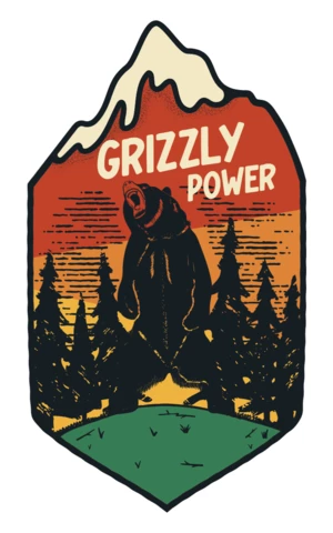 Grizzly Power Adventure Badge Template Design