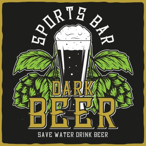 Dark Beer T-Shirt Design Template