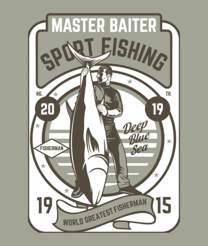 Sport Fishing T-Shirt Design Template