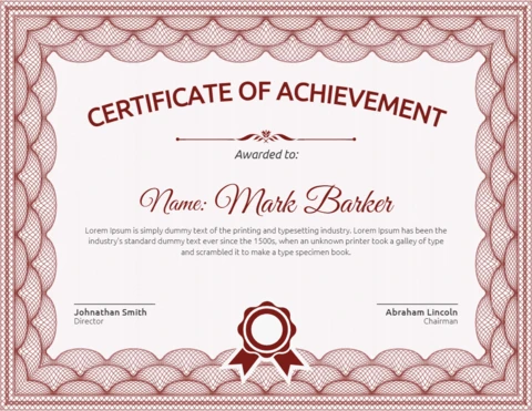 Luxury Elegant Professional Certificate Post Design Template