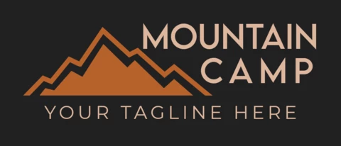 Conception d'un modèle de logo pour un camp de montagne