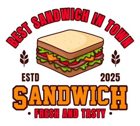 Sandwich Shop Logo Design Template