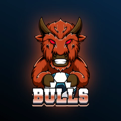 Bulls Animal Sport Mascot Team Badge