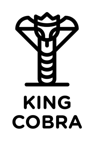 Modèle de logo pour le serpent roi cobra noir
