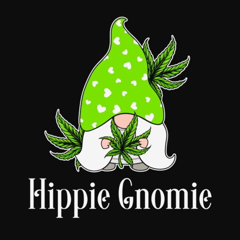Hippie High Gnomie T-Shirt Design Template