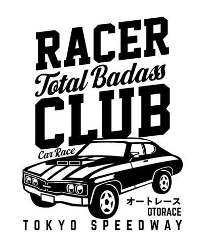 Racer Club Car T-Shirt Design Template