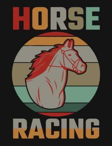 Horse Racing Equestrian Spirit in Vibrant Style T-Shirt Design Template