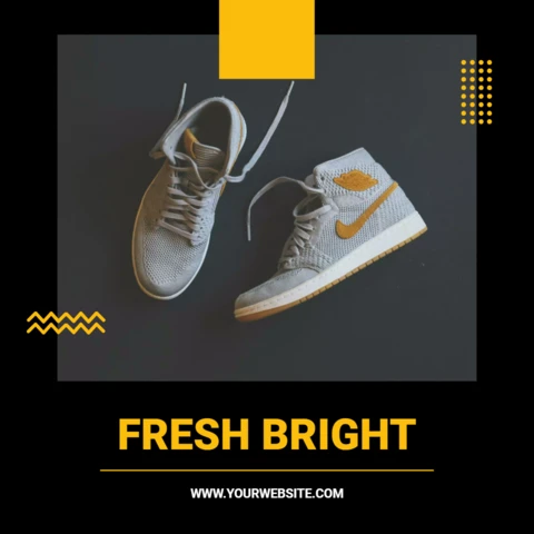 Black And Yellow Minimalist Marketing Instagram Post Design Template