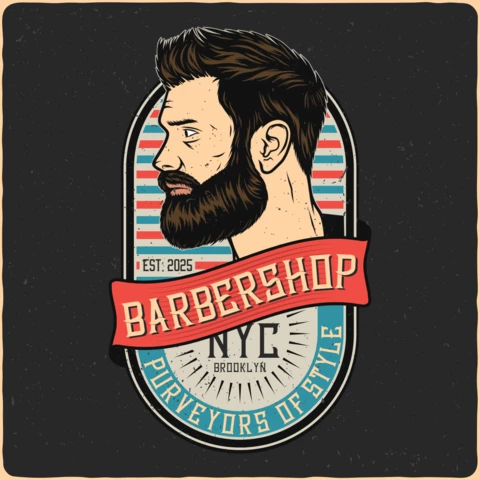 Modelo de design de camiseta de barbearia