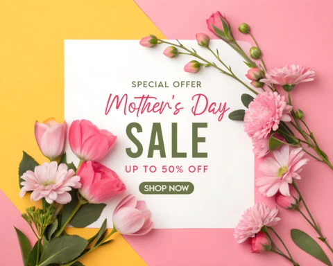 Floral Muttertag Verkauf Designvorlage - editierbare Werbegrafik