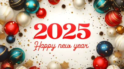 Luxury New Year Celebration Card Design Template