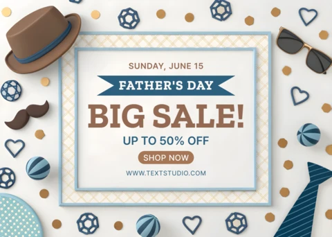 Big Sale Marketing Template for Father's Day Gifts