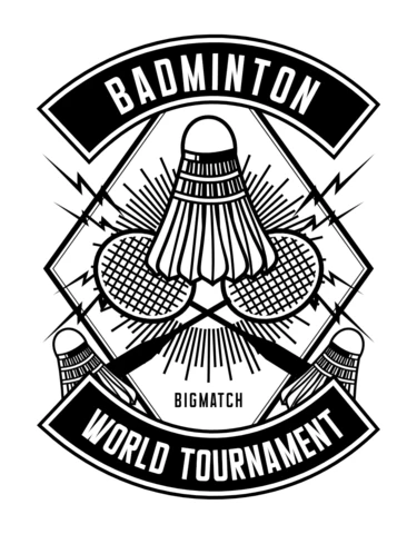 Badminton World Tournament T-Shirt Design Template
