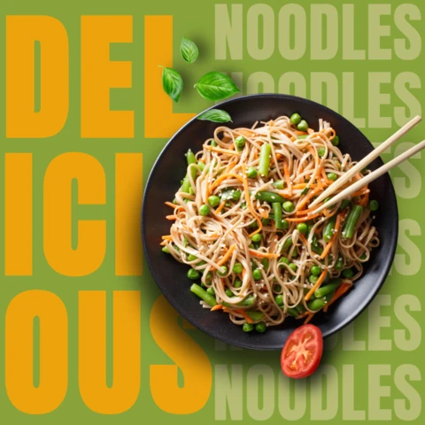 Delicious Noodles Promotion Modern Instagram Post Design