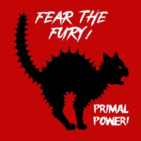 Modèle de chat noir : fear the fury graphic art