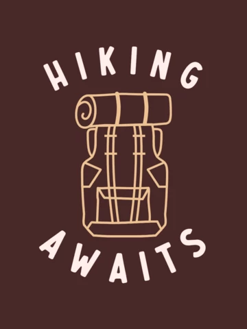 Camping Hiking Awaits T-shirt Template Design