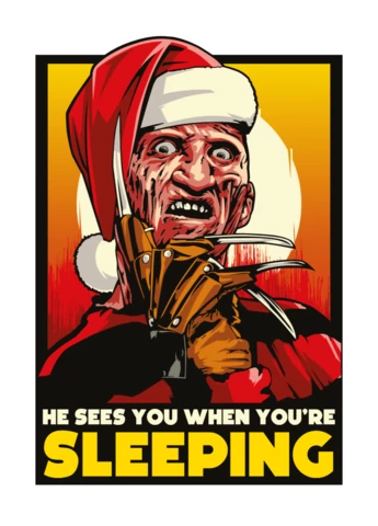 Freddy Krueger kerstparodie t-shirt ontwerpsjabloon