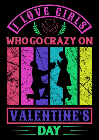 Colorful Retro Valentine's Day Design Template for Romantic Celebrations
