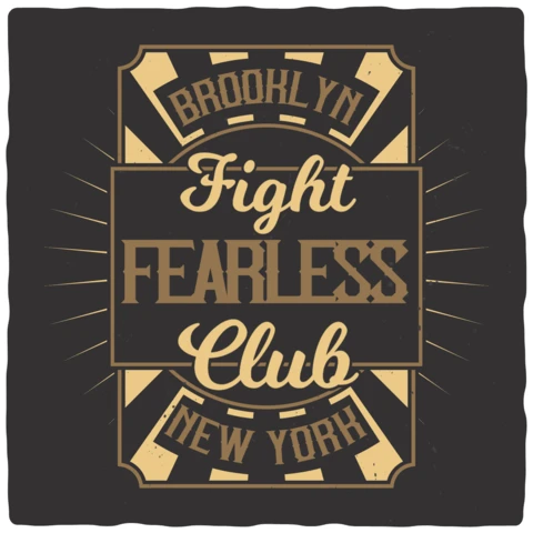 Fight club retro t-shirt design vorlage