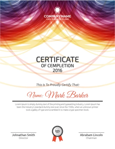 Abstract Corporate Award Certificate Post Design Template