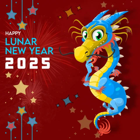 Red Chinese Traditional Illustration Chinese New Year Instagram Post Template