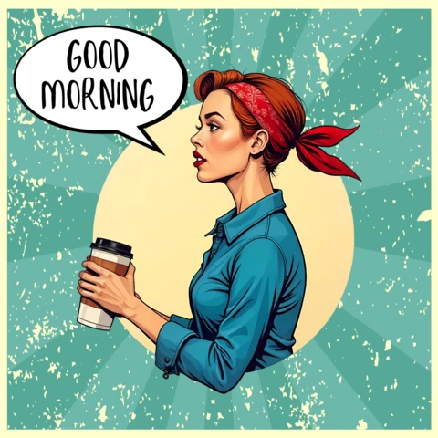 Good Morning Retro Design Template for Engaging Mornings