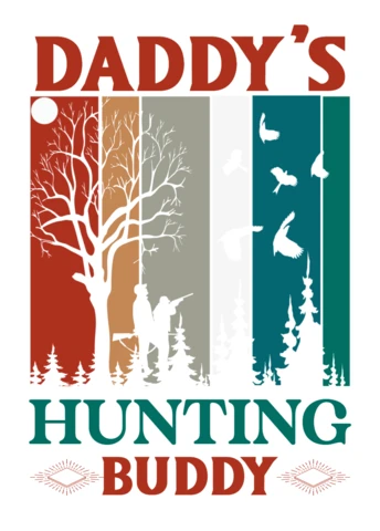 Rustic Hunting Buddy Design Template for Outdoor Enthusiasts