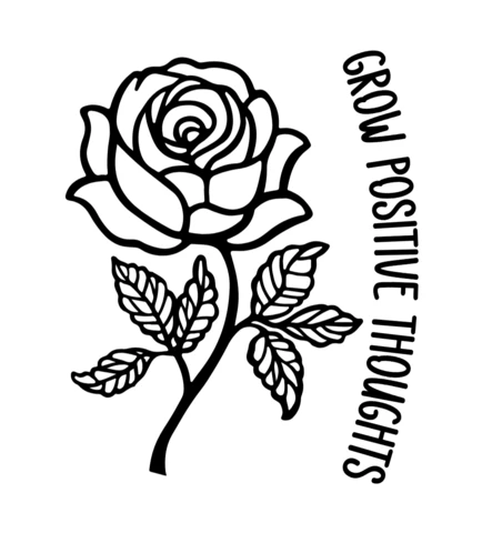 Grow Positive Thoughts T-Shirt Design Template
