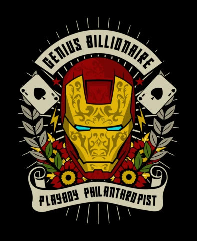 Modelo de design de camiseta do gênio bilionário playboy filantropo homem de ferro