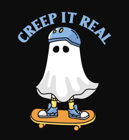 Creep It Real Ghost Boy Halloween T-Shirt Design Template