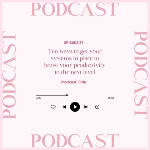 Productivity Boost Podcast Instagram Post Design Template