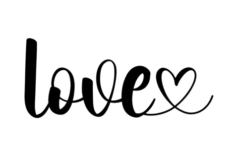 Love Cute Handwritten T-Shirt Template