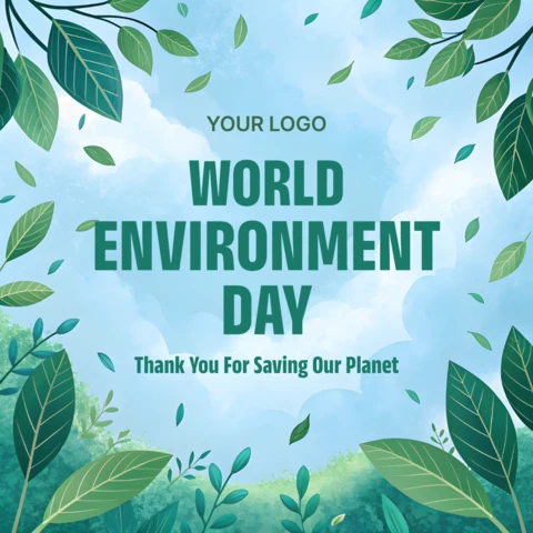 Blue Sky Design Template for World Environment Day Celebration