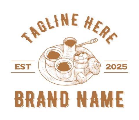 Modelo de design de logotipo vintage de comida e bebida