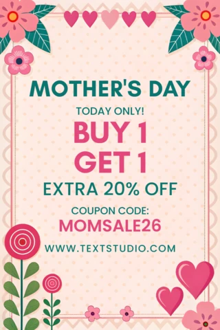 Floral Mother's Day Promotion Template – Editable Design for Special Offers