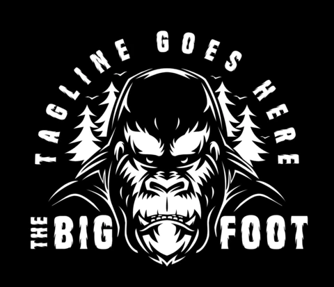 Bigfoot Head Logo Design Template