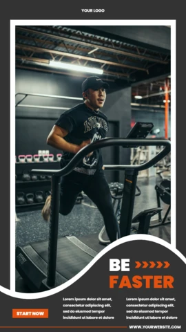 Be Faster Gym Instagram Story Post Design Template
